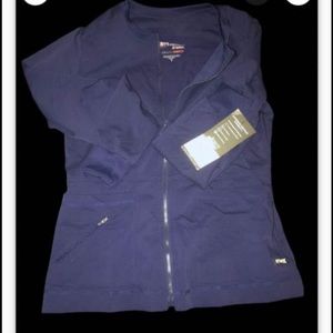 Sm grey anatomy navy blue scrub jacket